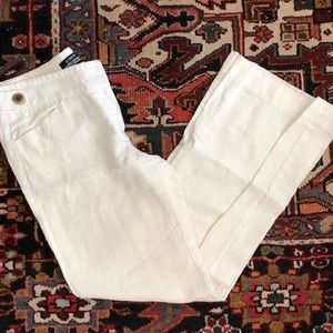 J. Crew x Baird McNutt fine linen pants